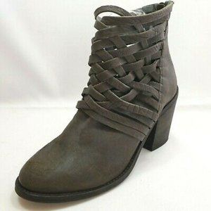 Free People Carrera Leather Strap Bootie 41/7-8